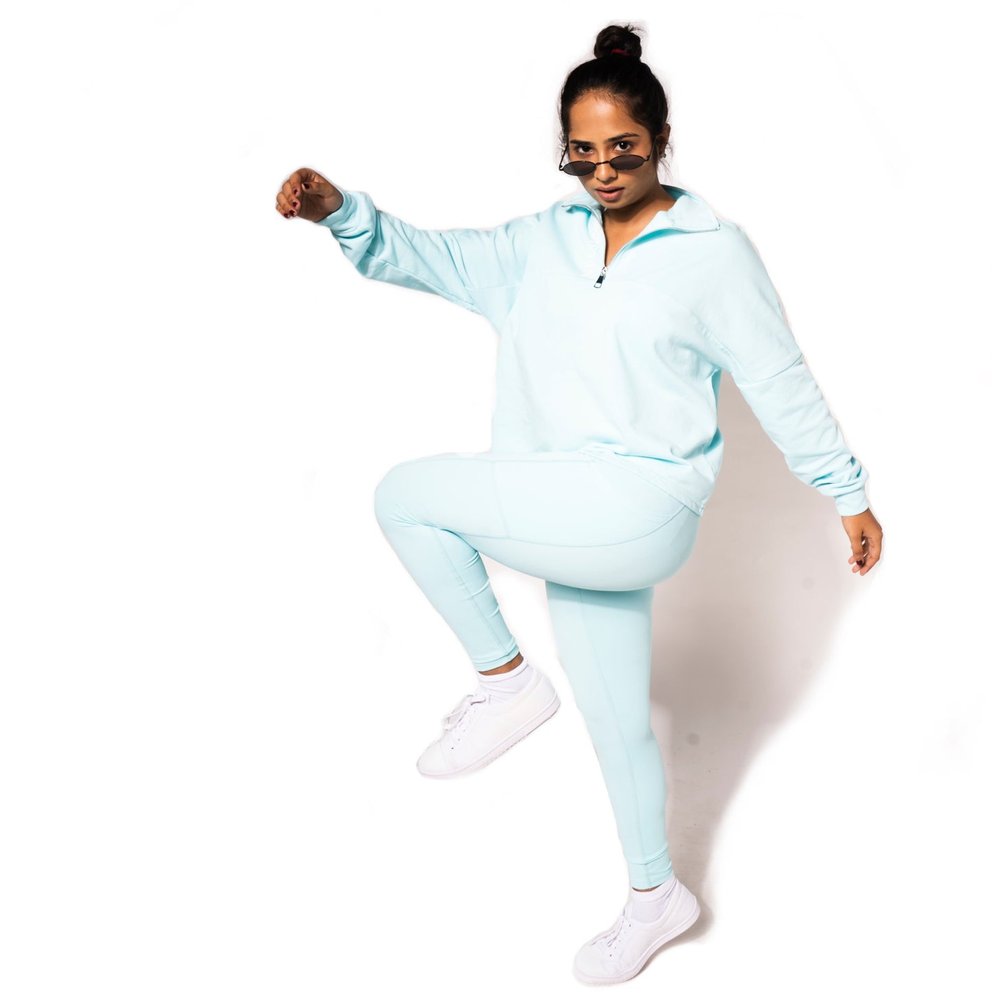 BLOCK SWEAT SHIRT IN SKY BLUE