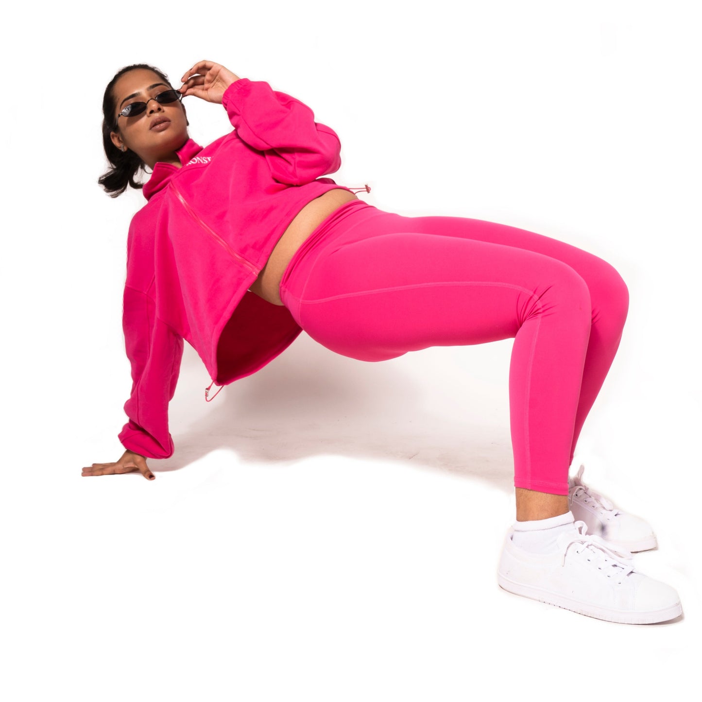 BLOCK SWEAT SHIRT IN PINK
