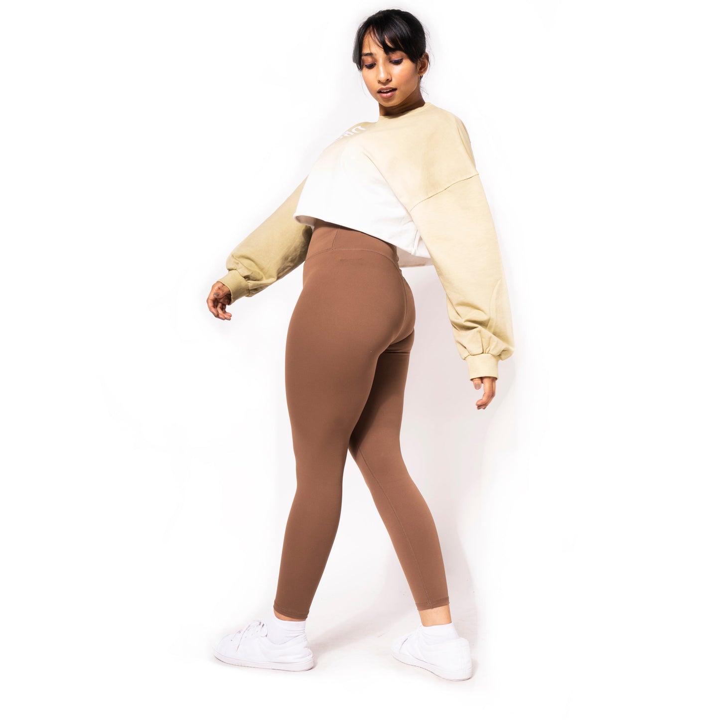 OMBRE SWEAT SHIRT IN KAKHI WHITE