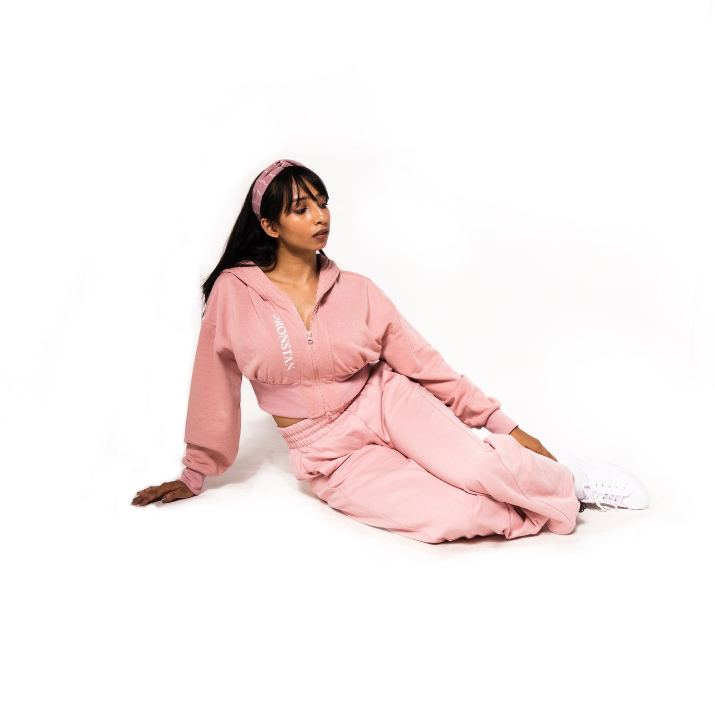 TWO PIECE ACTIVE LOUNGE WAIST LINE HOODIE IN PINK