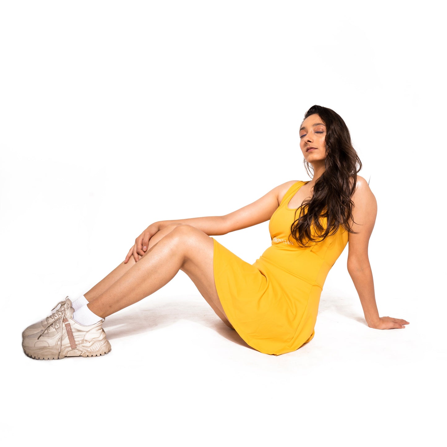 SOLID COLOR STATEMENT SWIMSUIT IN YELLOW