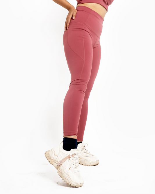 SOFT SKIN SUPER STRETCH PERFORMANCE TIGHTS
 IN BRICK RED