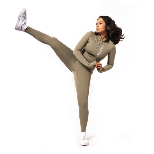 SOFT SKIN ACTIVE WEAR JACKET IN KAKHI