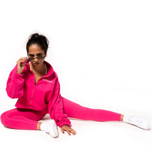 BLOCK SWEAT SHIRT IN PINK