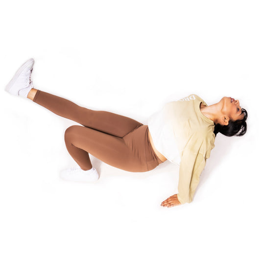 OMBRE SWEAT SHIRT IN KAKHI WHITE