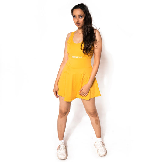 SOLID COLOR STATEMENT SWIMSUIT IN YELLOW